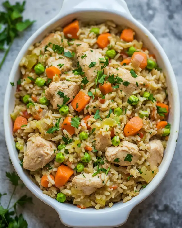 One Pan Creamy Chicken and Rice
