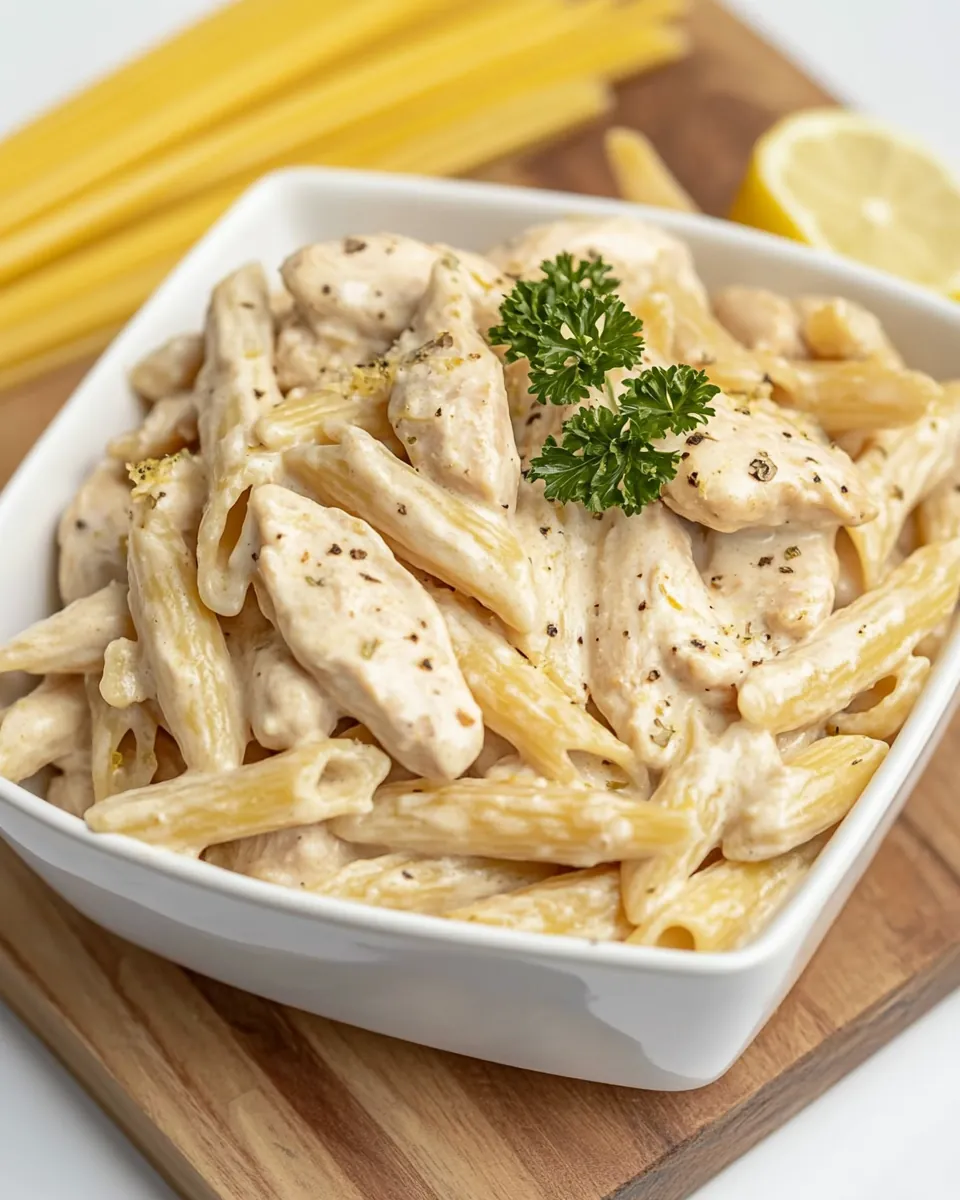 One Pan Creamy Lemon Chicken Pasta