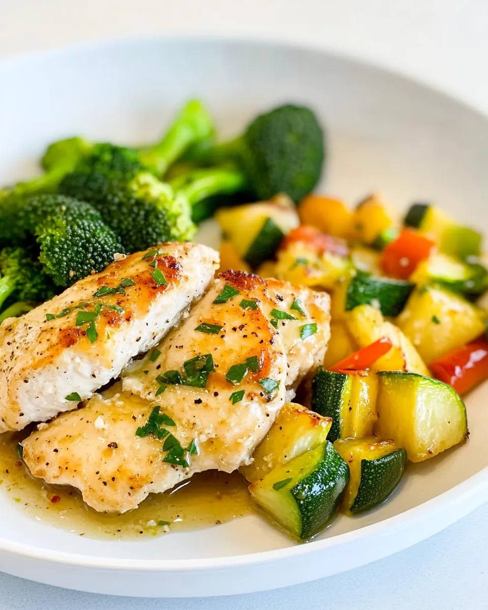 One Pan Garlic Chicken and Veggies