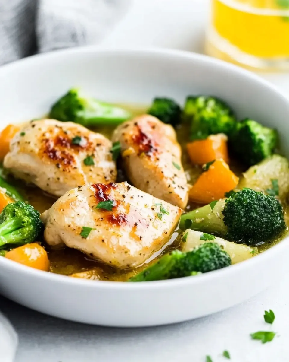 One Pan Garlic Chicken and Veggies