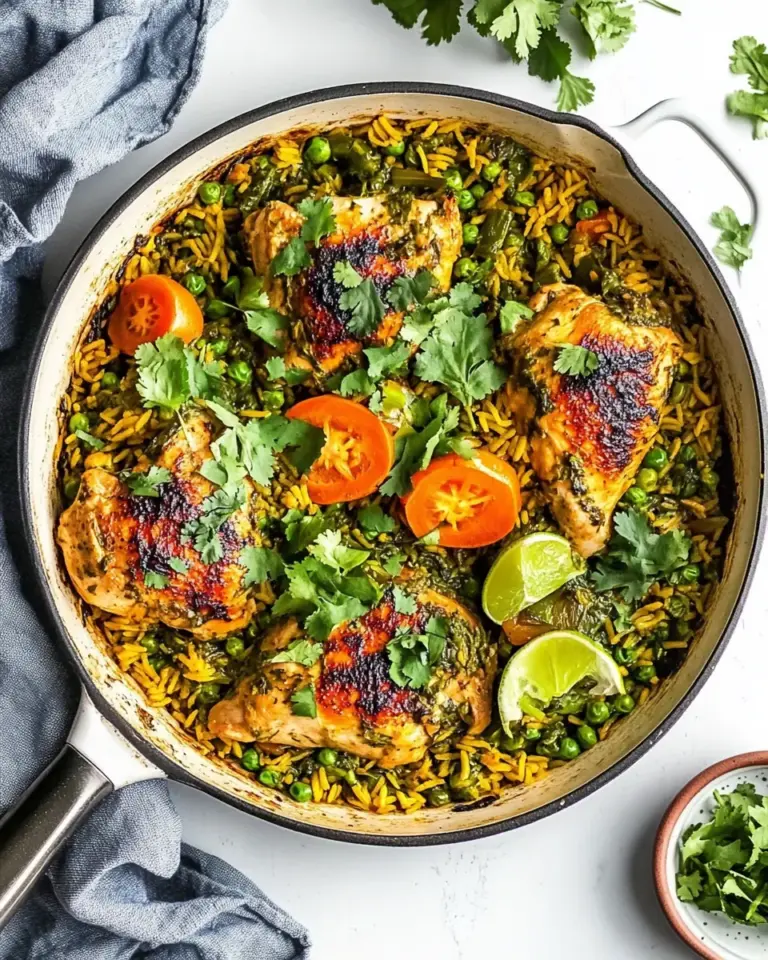 One Pan Green Chicken and Rice