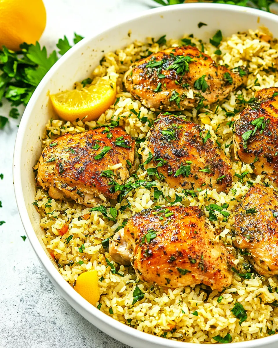 One Pan Italian Chicken and Rice