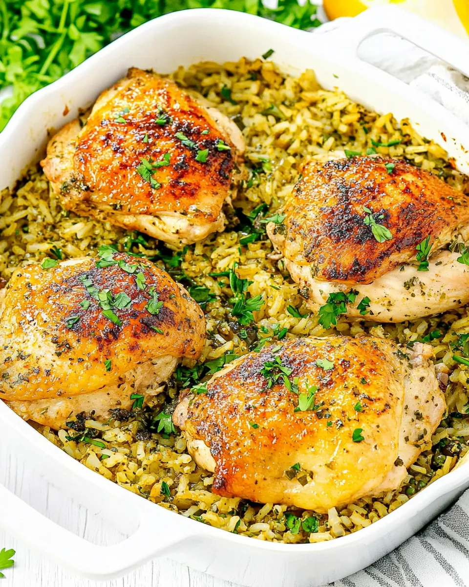One Pan Italian Chicken and Rice