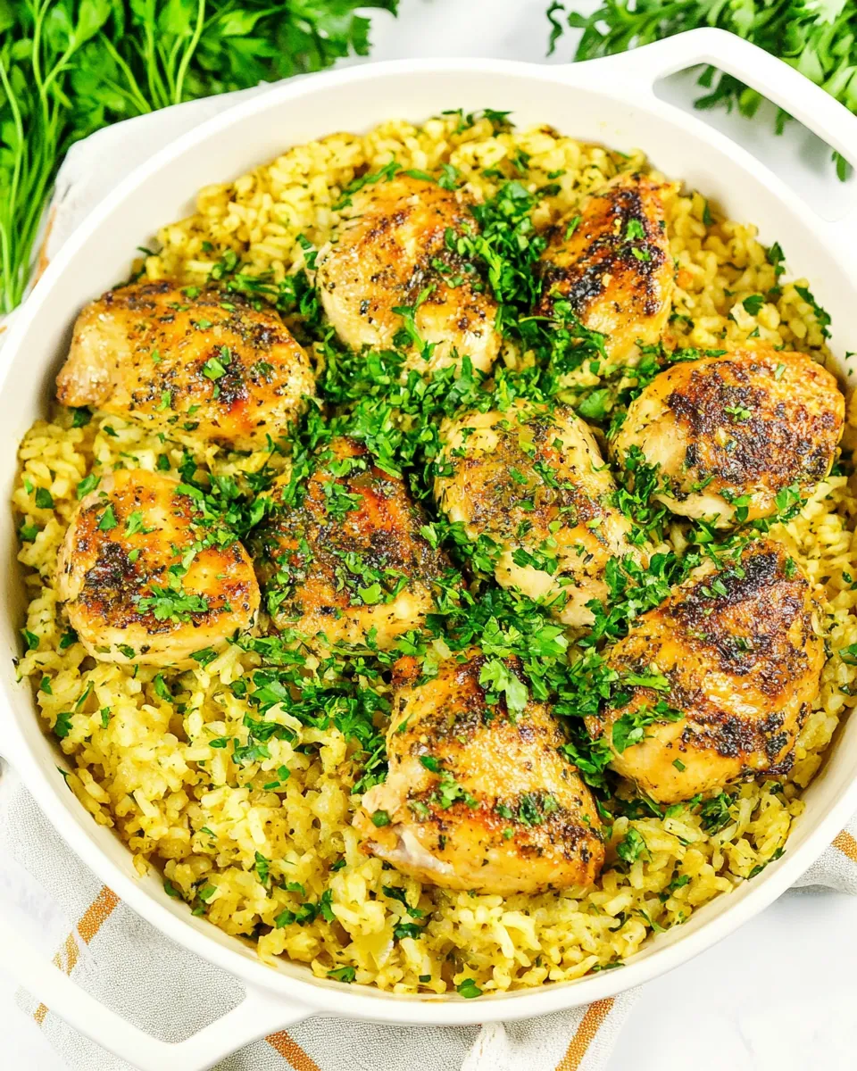 One Pan Italian Chicken and Rice
