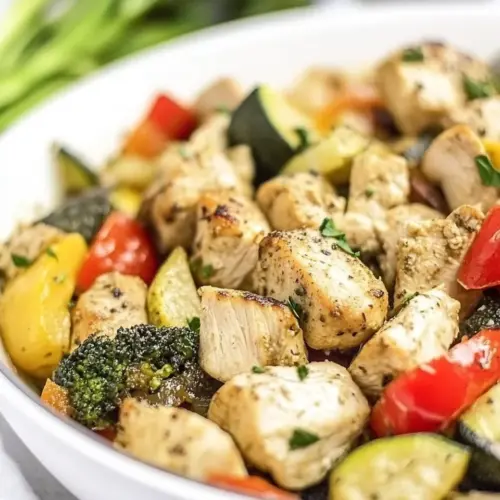 One Pan Italian Chicken and Veggie Skillet