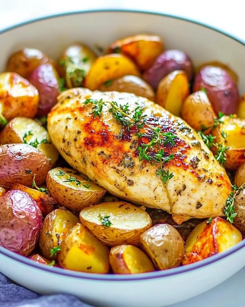 One Pan Lemon Butter Chicken and Potatoes