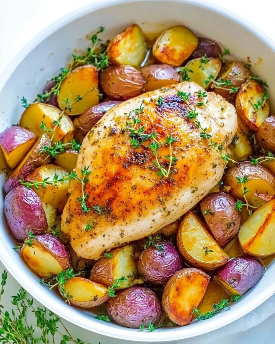 One Pan Lemon Butter Chicken and Potatoes