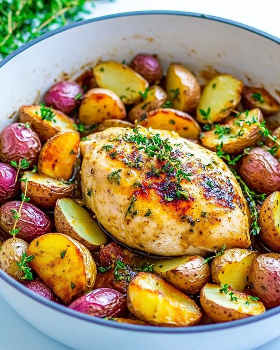 One Pan Lemon Butter Chicken and Potatoes