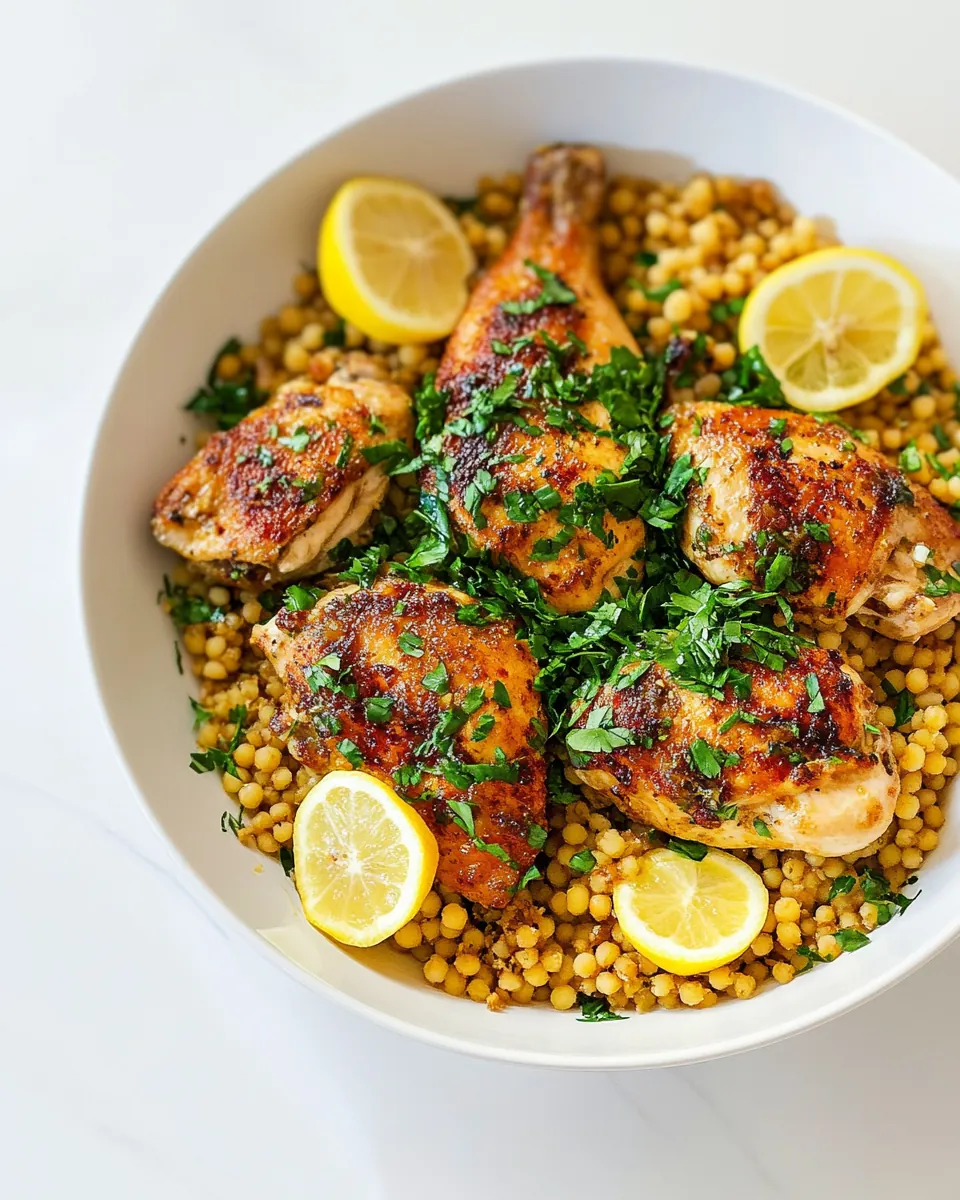 One Pan Lemon Chicken and Couscous