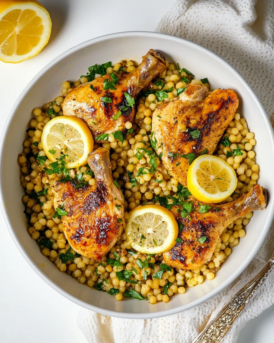 One Pan Lemon Chicken and Couscous