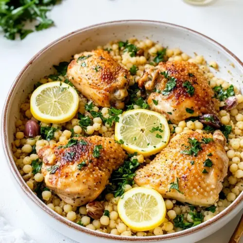One Pan Lemon Chicken and Couscous