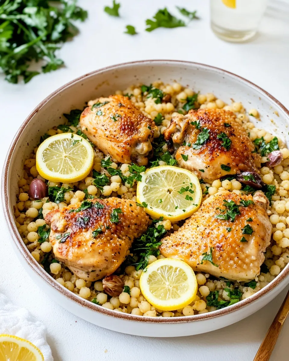 One Pan Lemon Chicken and Couscous