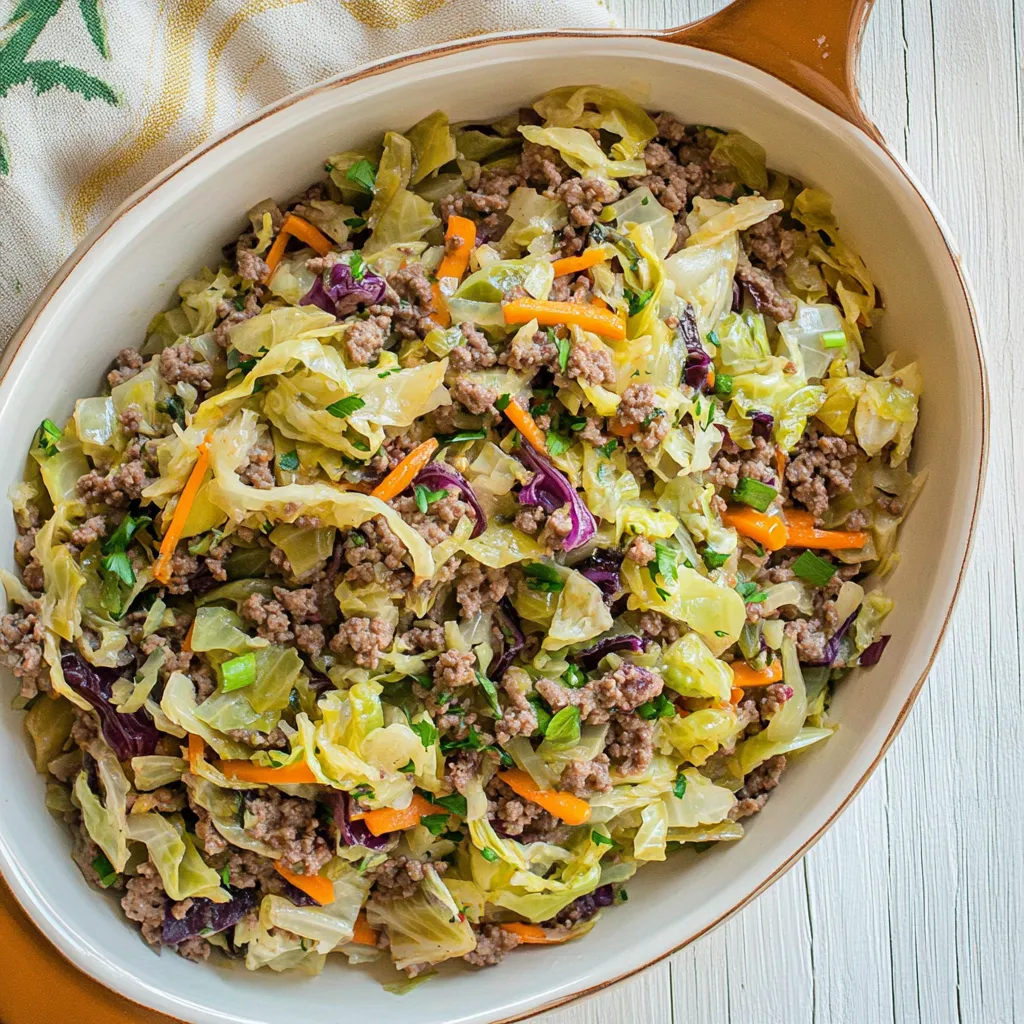 One Pot Ground Beef and Cabbage