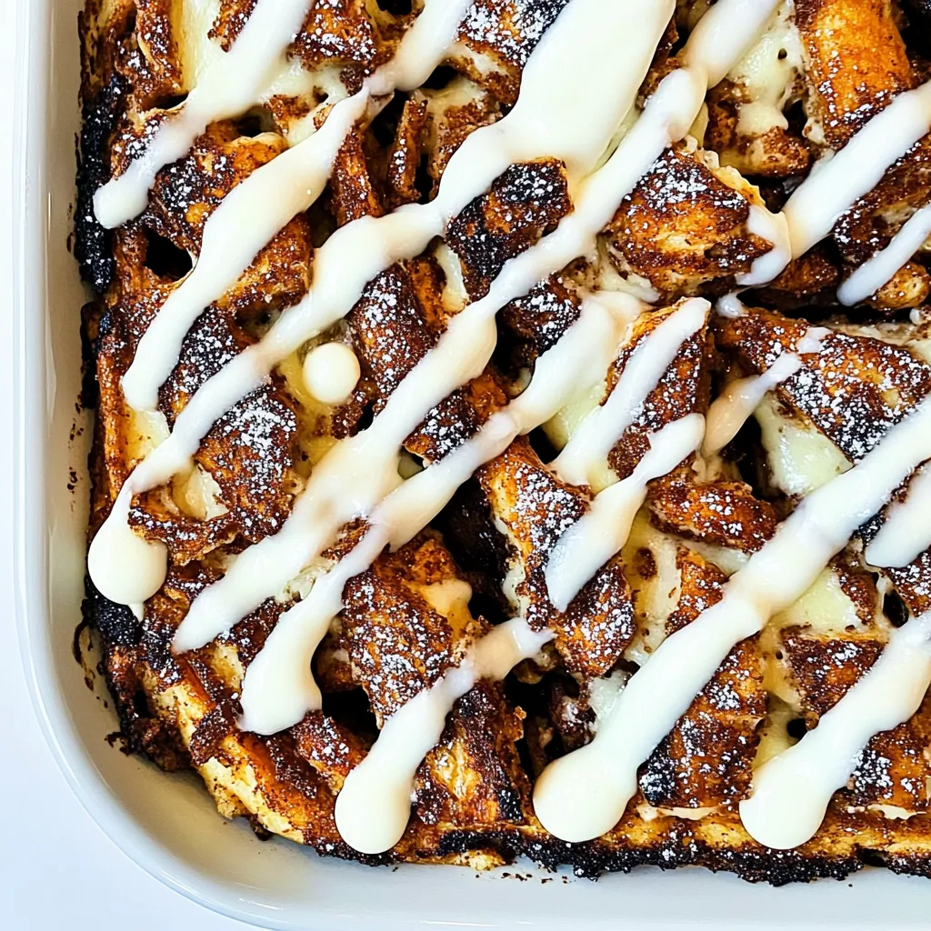 Overnight Cinnamon Roll French Toast Casserole