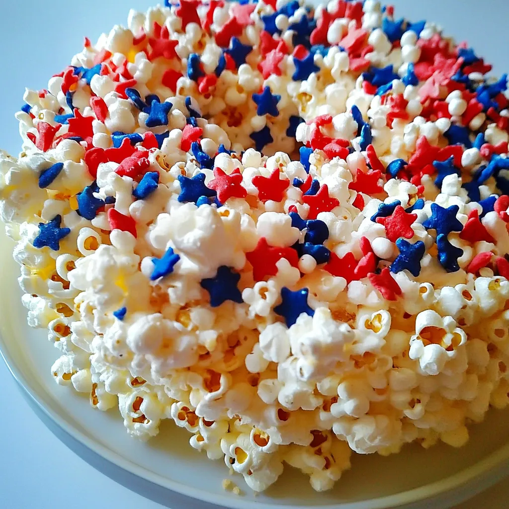 Patriotic Popcorn Cake
