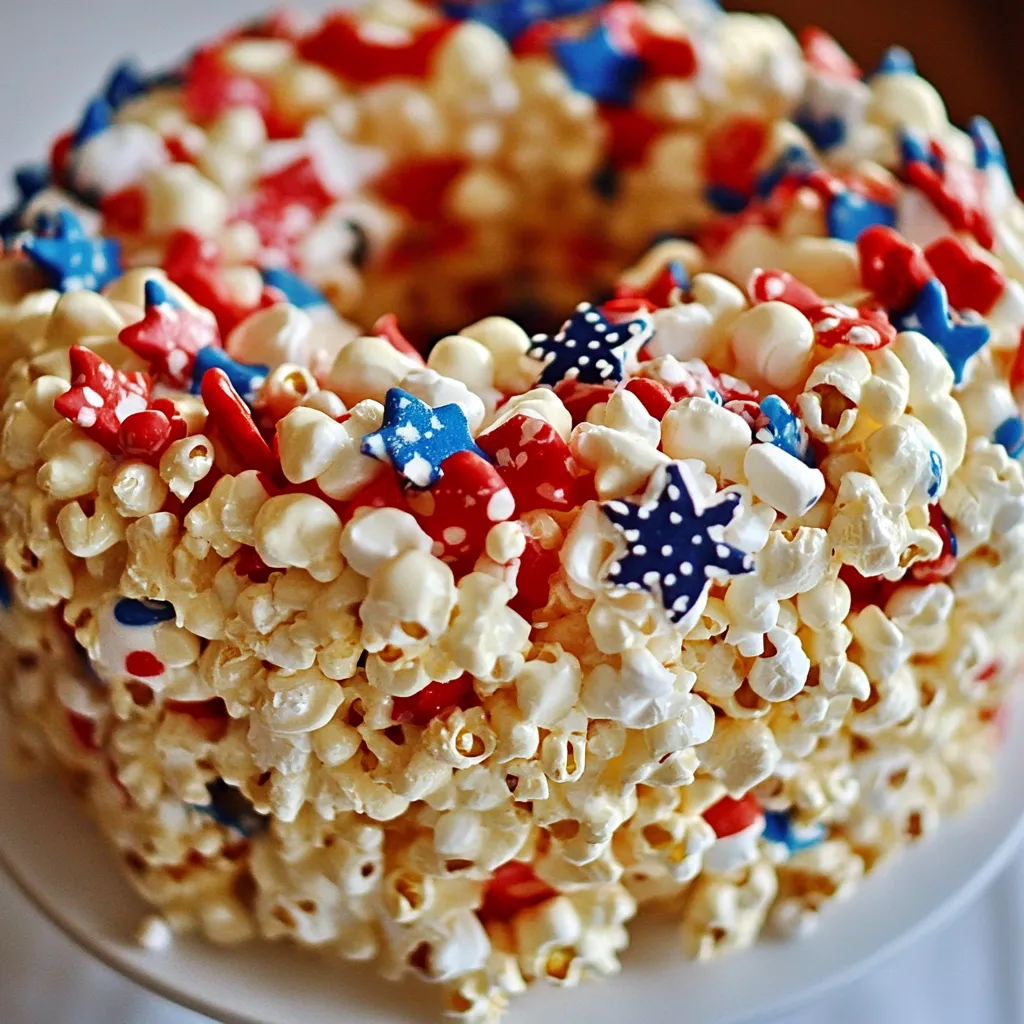 Patriotic Popcorn Cake