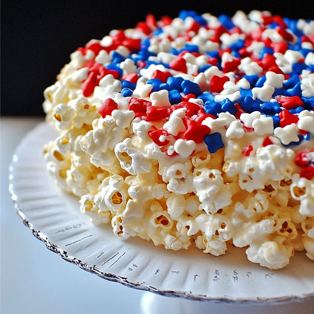 Patriotic Popcorn Cake