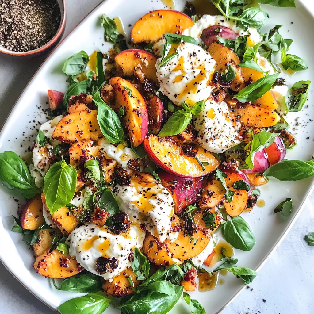 Peach Burrata Salad