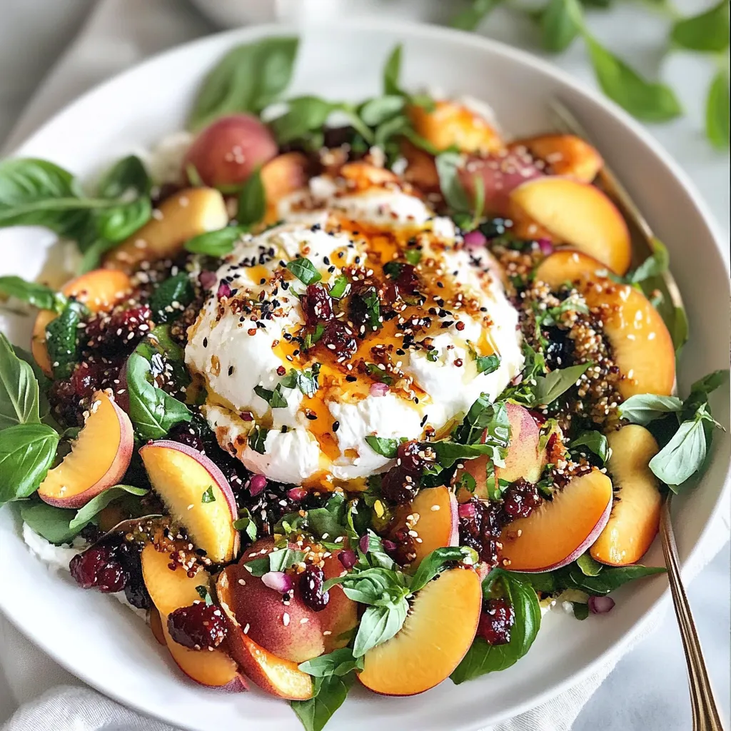Peach Burrata Salad