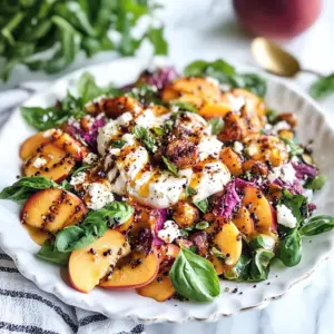 Peach Burrata Salad