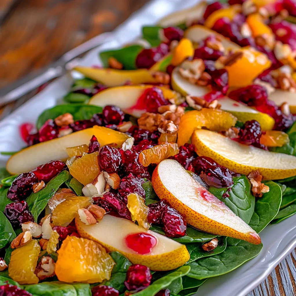 Pear Spinach Salad