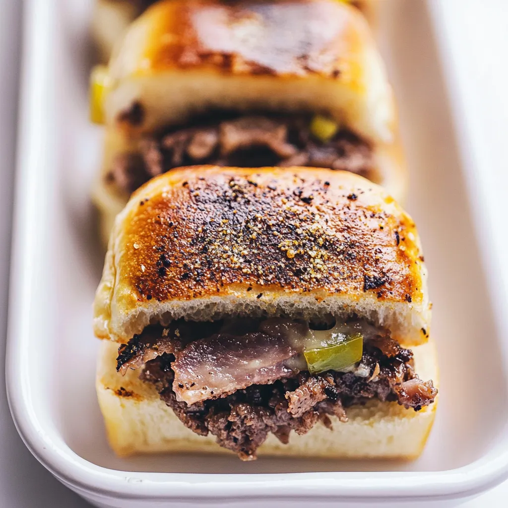 Philly Cheesesteak Sliders