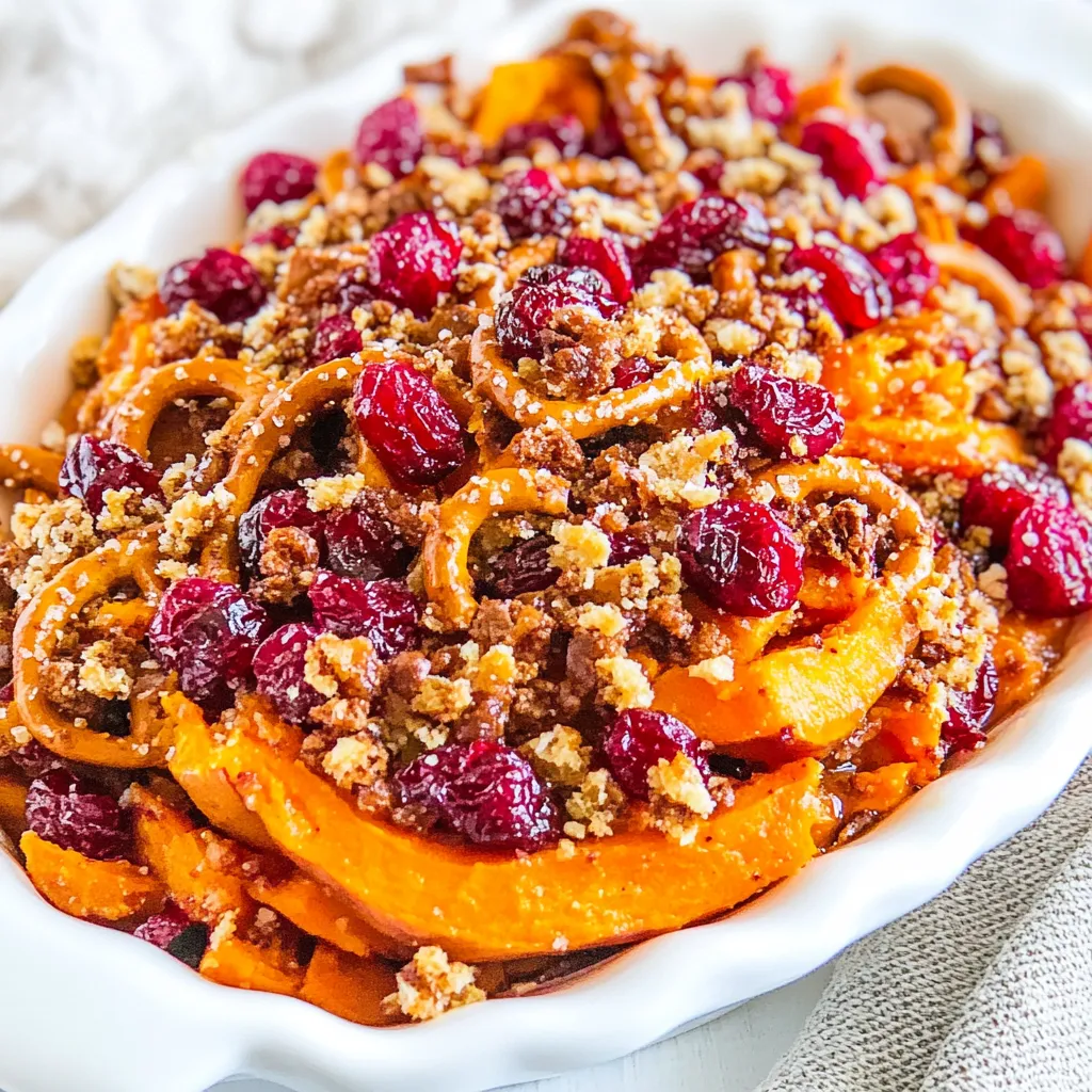 Pretzel Cranberry Sweet Potatoes