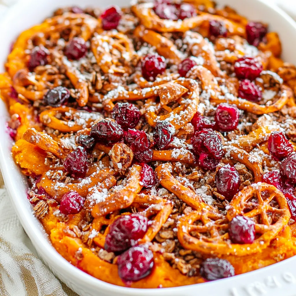 Pretzel Cranberry Sweet Potatoes