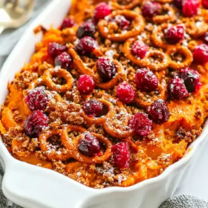 Pretzel Cranberry Sweet Potatoes