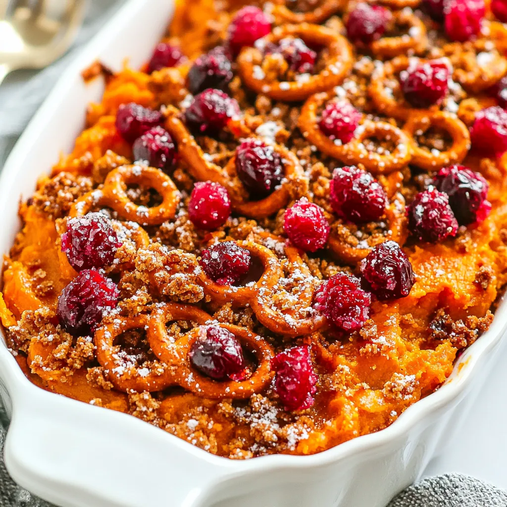 Pretzel Cranberry Sweet Potatoes
