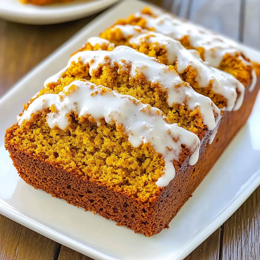 Pumpkin Bread with Maple Icing