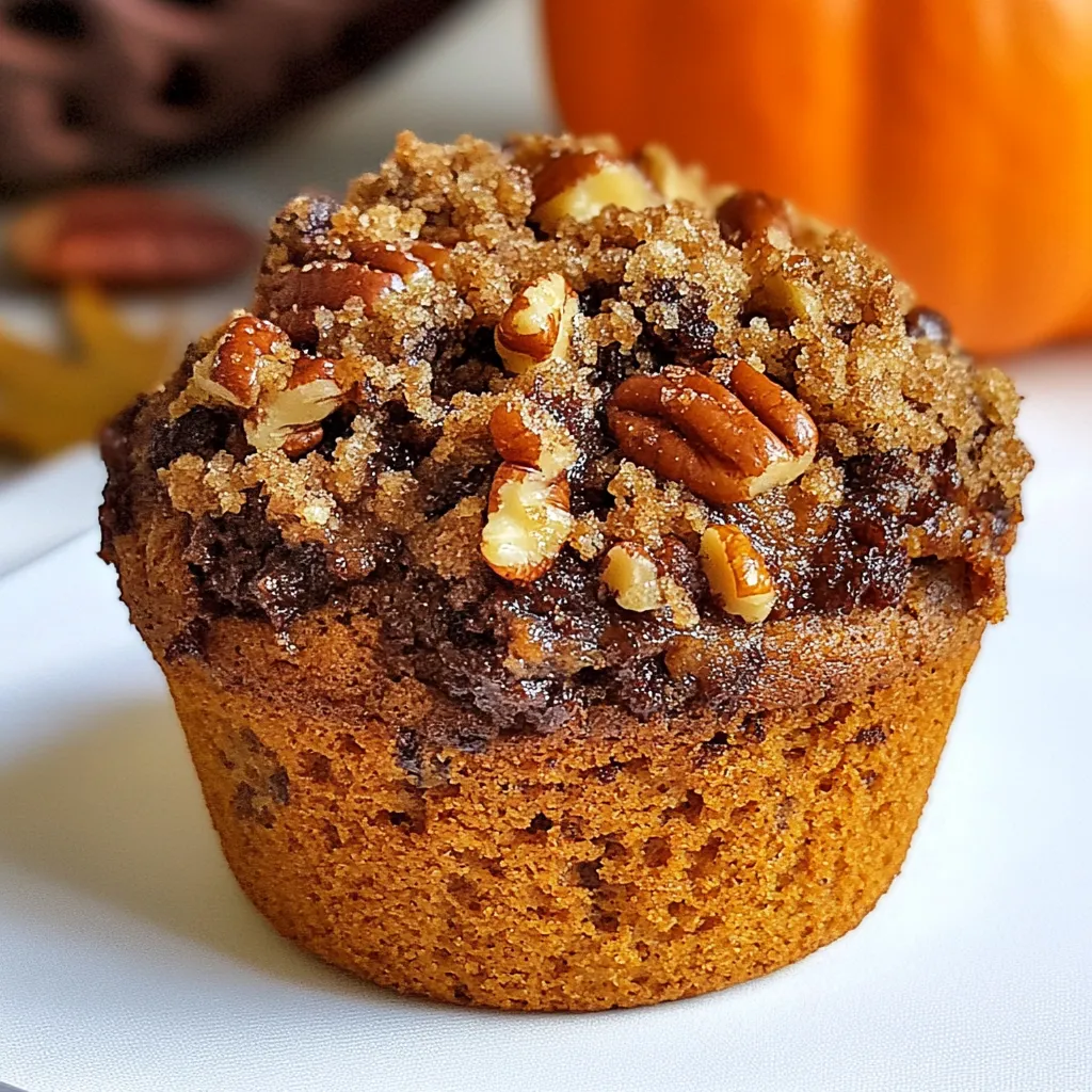 Pumpkin Pecan Chocolate Streusel Muffins