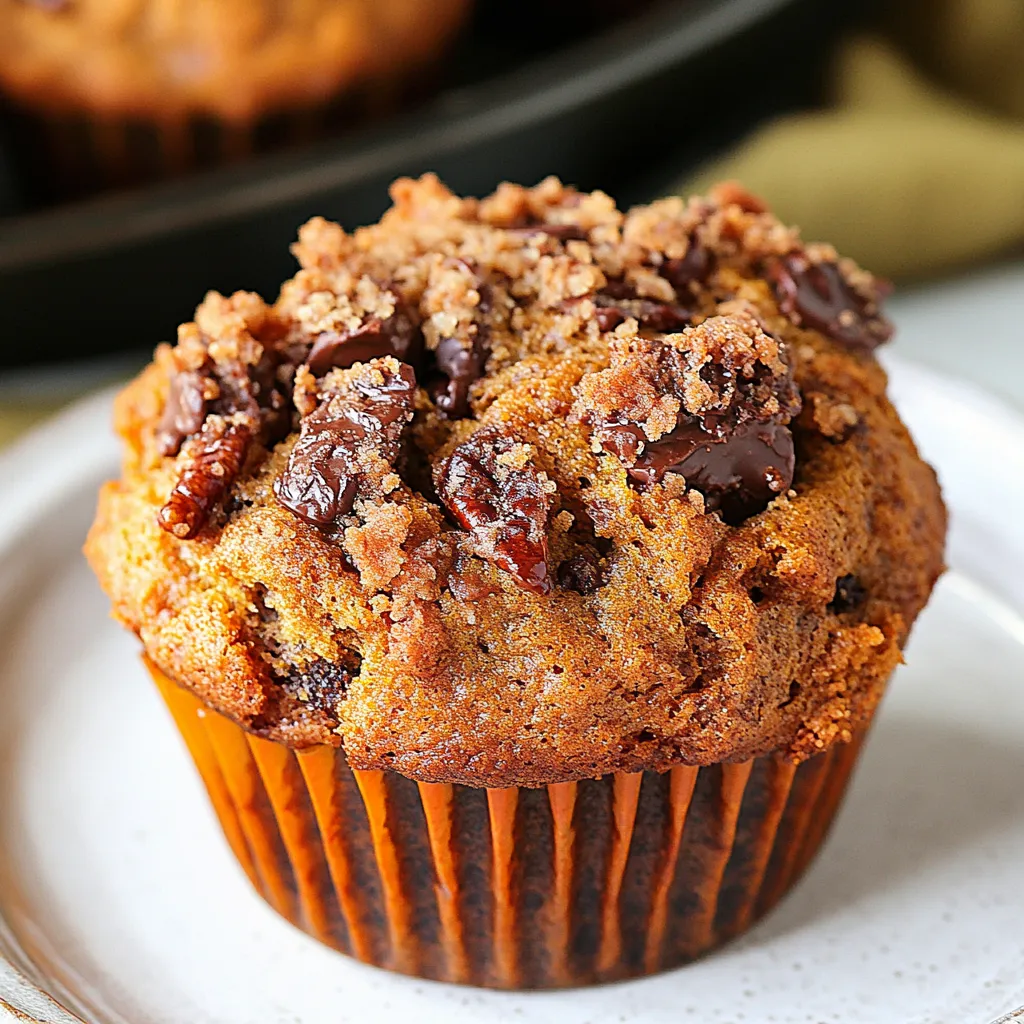 Pumpkin Pecan Chocolate Streusel Muffins