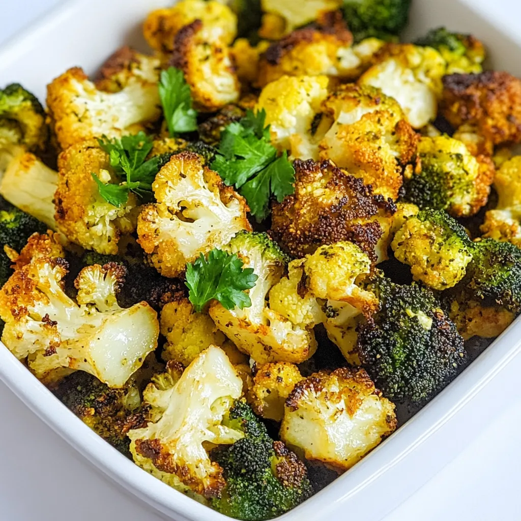 Roasted Broccoli and Cauliflower