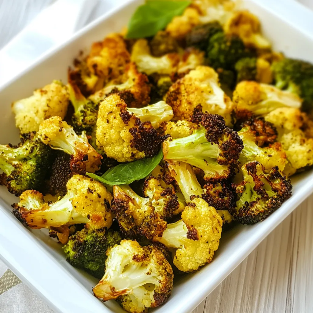 Roasted Broccoli and Cauliflower