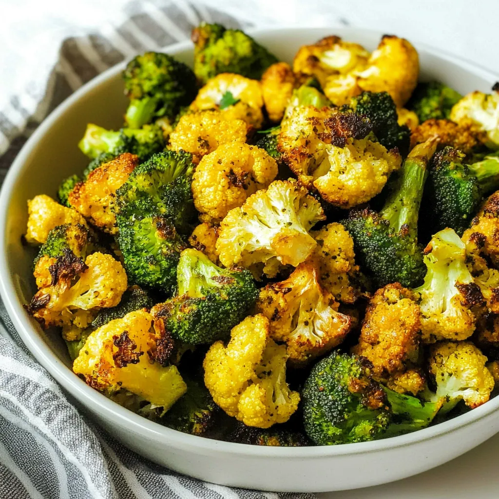 Roasted Broccoli and Cauliflower