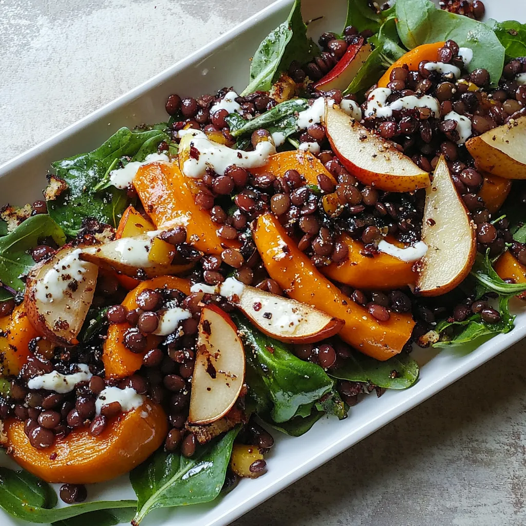 Roasted Butternut Squash and Pear Salad