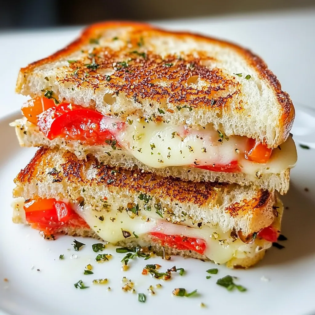 Roasted Pepper Grilled Cheese Sandwich