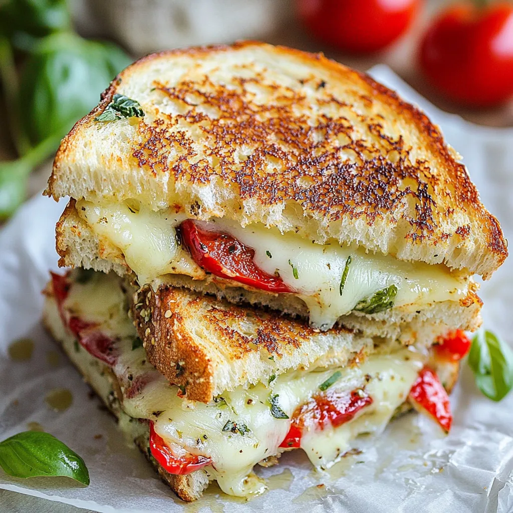 Roasted Pepper Grilled Cheese Sandwich