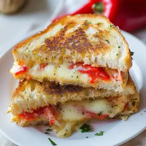 Roasted Pepper Grilled Cheese Sandwich