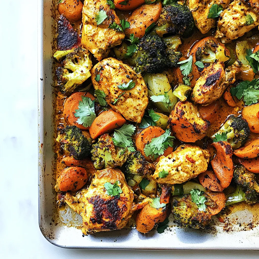 Sheet Pan Curry Chicken and Vegetables