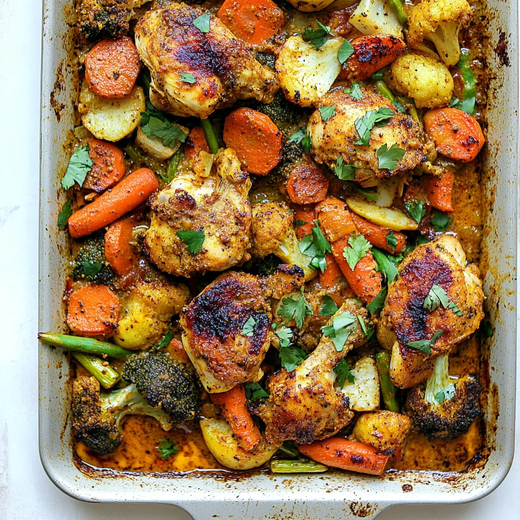 Sheet Pan Curry Chicken and Vegetables