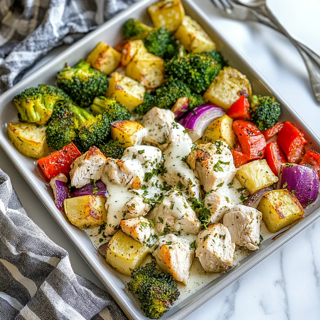 Sheet Pan Ranch Chicken and Vegetables