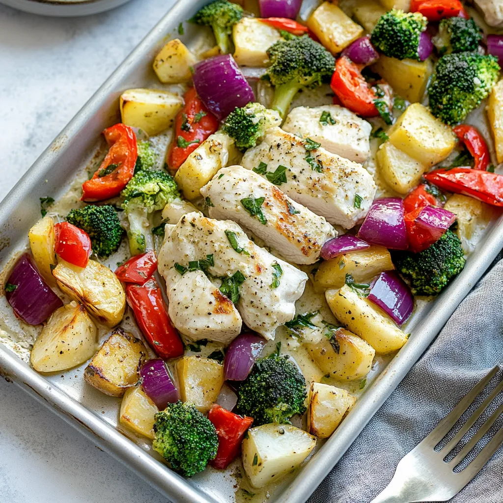 Sheet Pan Ranch Chicken and Vegetables