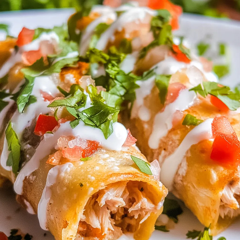 Shredded Chicken Taquitos