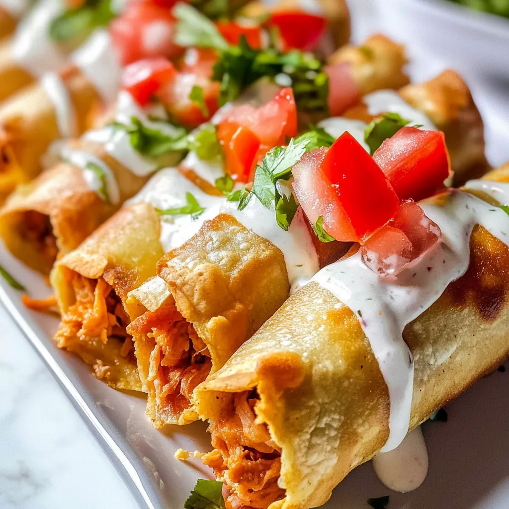 Shredded Chicken Taquitos