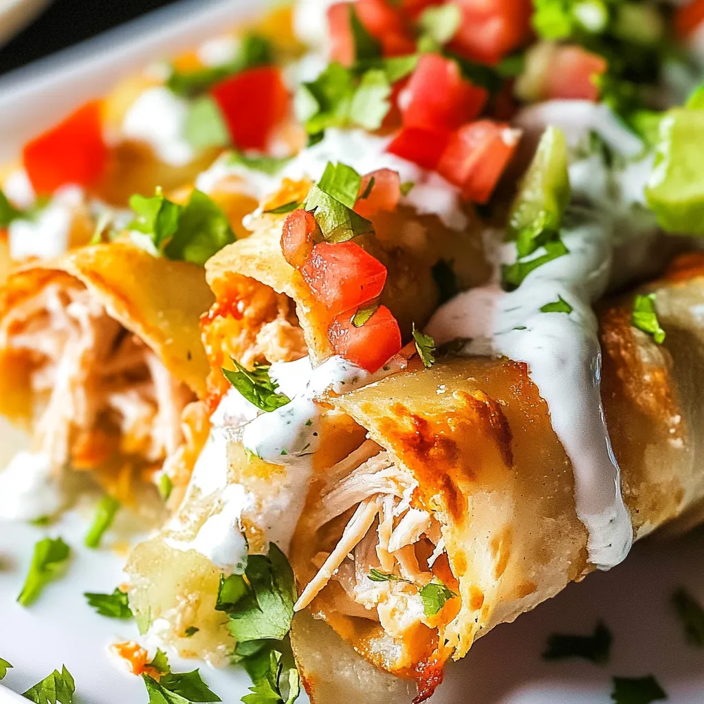Shredded Chicken Taquitos