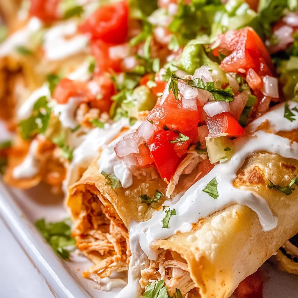 Shredded Chicken Taquitos