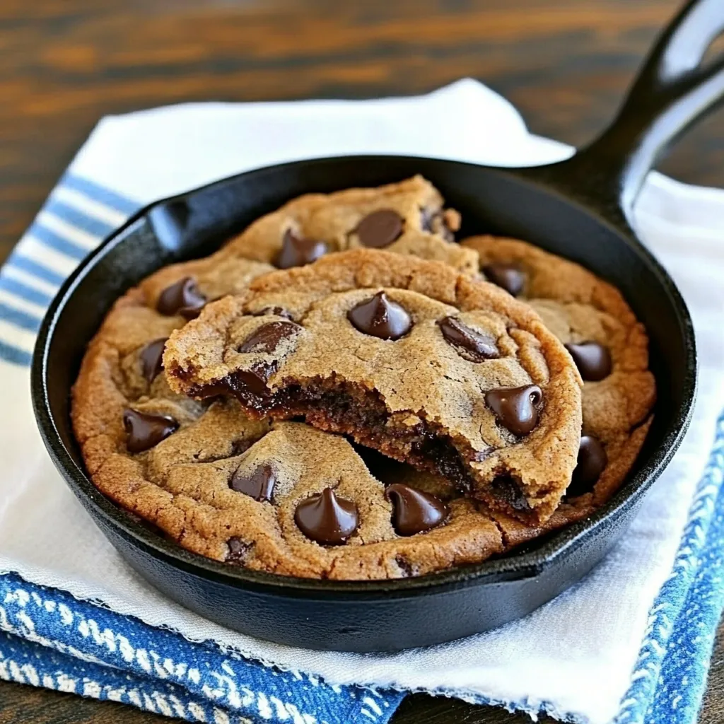 Skillet Chocolate Chip Cookies