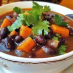Slow Cooker Black Bean Veggie Soup